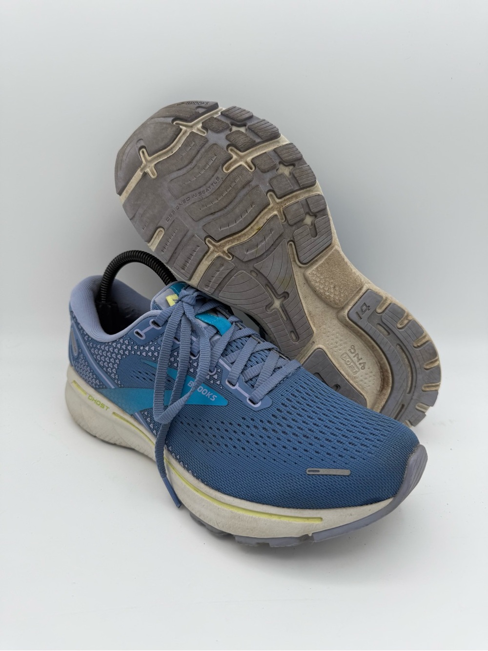 Women's Brooks Ghost 14 Blue Athletic Road Running Shoes Size 9.5 B 1203561B456